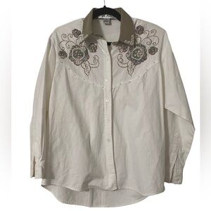Jane Ashley vintage western Small Button Down